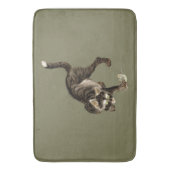 カエル日本のを捕まえる猫 バスマット (正面縦)