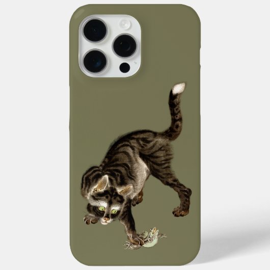 カエル日本のを捕まえる猫 Case-Mate iPhoneケース (裏面)