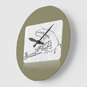 カエル時計 ラージ壁時計 (傾斜)