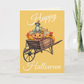 カエル最高のパンプキンシャベル ハロウィン シーズンカード (正面)