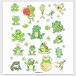 カエル束カットビニル シール