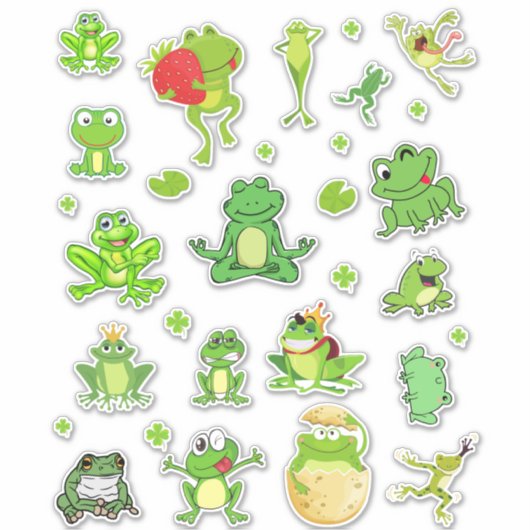 カエル束カットビニル シール (正面)