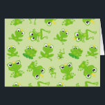 カエル柄、かわいいカエル、グリーンカエル、カエルの王子<br><div class="desc">かわいいおもしろいと緑のカエルで愛らしいパターン。そしてモダントレンディーギフト、あなたの人生のカエルの恋人に最適。</div>