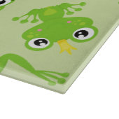 カエル柄、かわいいカエル、グリーンカエル、カエルの王子 カッティングボード (角)