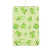 カエル柄、かわいいカエル、グリーンカエル、カエルの王子 カーエアーフレッシュナー (正面)