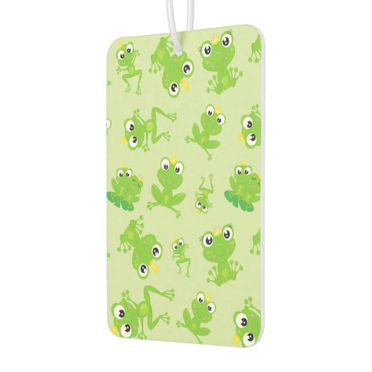 カエル柄、かわいいカエル、グリーンカエル、カエルの王子 カーエアーフレッシュナー (左)