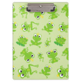 カエル柄、かわいいカエル、グリーンカエル、カエルの王子 クリップボード (正面)