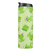 カエル柄、かわいいカエル、グリーンカエル、カエルの王子 タンブラー (回転右)