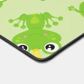 カエル柄、かわいいカエル、グリーンカエル、カエルの王子 デスクマット (コーナー)