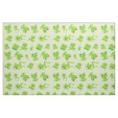 カエル柄、かわいいカエル、グリーンカエル、カエルの王子 ファブリック (ファットクウォーター)