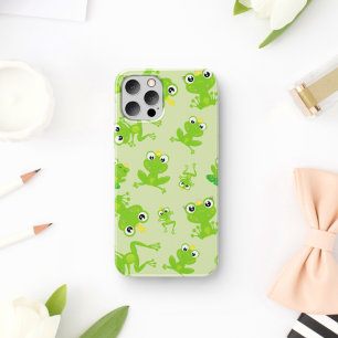 カエル柄、かわいいカエル、グリーンカエル、カエルの王子 iPhone 11 ケース