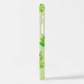 カエル柄、かわいいカエル、グリーンカエル、カエルの王子 iPhoneケース (左側面)