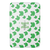 カエル模様モノグラム野生生物ベビー バスマット (正面縦)