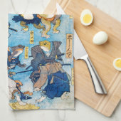 カエル歌舞伎俳優国芳・浮世絵 キッチンタオル (四つ折り)