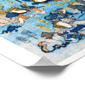 カエル歌舞伎俳優国芳・浮世絵 ポスター (角)