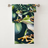 カエル水彩アート バスタオルセット (インサイチュ)