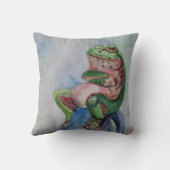 カエル水彩投げクッション41 cm x 41 cm クッション (裏面)