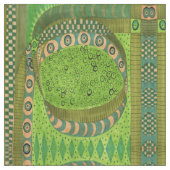 カエル池でチェックイン ファブリック (クローズアップ)