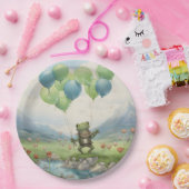 カエル渓谷バルーンと花 ペーパープレート (パーティー)