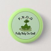 カエル満天のカエル 缶バッジ (正面)