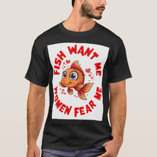 カエル漁師の釣り竿 Tシャツ