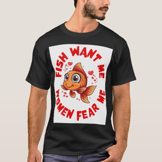 カエル漁師の釣り竿 Tシャツ (正面)
