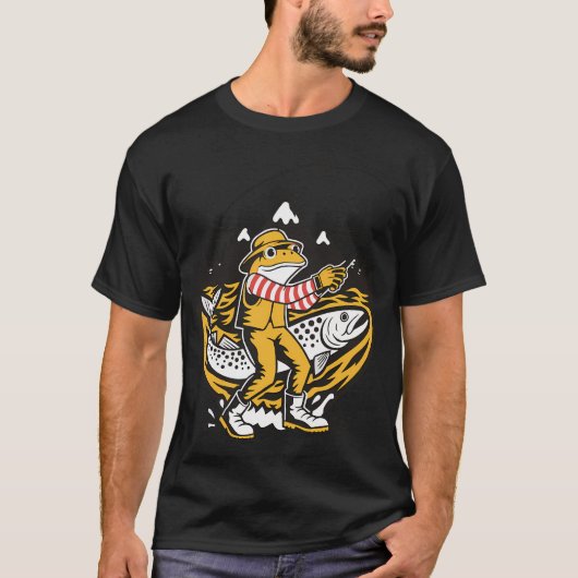 カエル漁師 Tシャツ (正面)