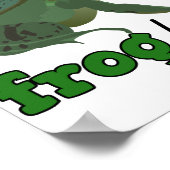 カエル熱狂するガエルの恋人のギフト ポスター (角)