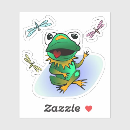 カエル熱狂する シール (シート)