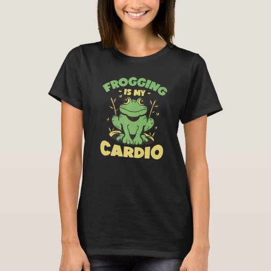 カエル狩りカエル釣りカエル Tシャツ (正面)