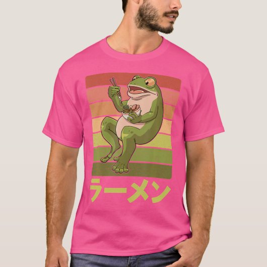 カエル狩食べり用ガエルのラーメン汁 Tシャツ (正面)