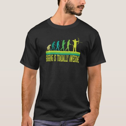 カエル獲りのギギングは最高 Frog catching Tシャツ (正面)