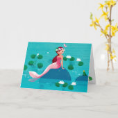 カエル王子と人魚あいさつカード カード (黄色い花)