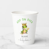 カエル王子の赤ちゃんシャワーを浴びる 紙コップ (裏面)