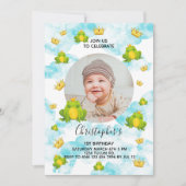 カエル王子1歳の誕生日 招待状 (正面)