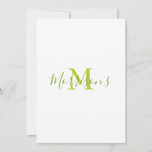 カエル王子1歳の誕生日 招待状 (裏面)