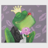 カエル王子 – キス ラッピングペーパー (フラット)