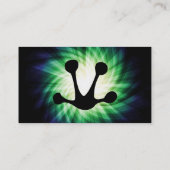 カエル白熱［赤熱］光を放つ足プリント 名刺 (裏面)