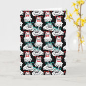 カエル眼鏡パターン カード (黄色い花)