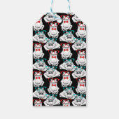 カエル眼鏡パターン |テキストの追加 ギフトタグ (裏面)