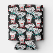 カエル眼鏡パターン 缶クーラー (裏面)