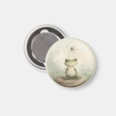 カエル瞑想タンポポ マグネット (正面/裏面)