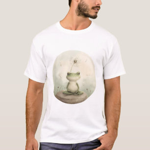 カエル瞑想タンポポ Tシャツ