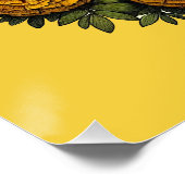 カエル瞑想フロギーヨガマリゴールド ポスター (コーナー)