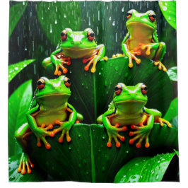 カエル科9 シャワーカーテン