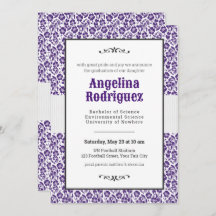 カエル紫フローラダマスク写真卒業