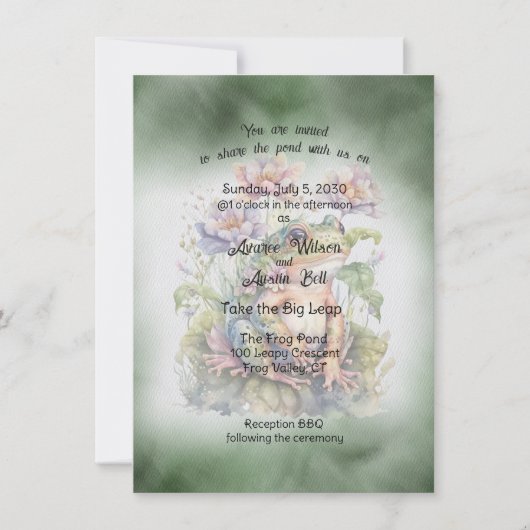 カエル結婚の 招待状 (正面)
