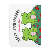 カエル結婚夫婦の記念日 マグネット (縦)