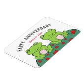 カエル結婚夫婦の記念日 マグネット (左側)