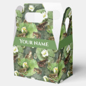 カエル緑と白の睡蓮 フェイバーボックス (オープン)